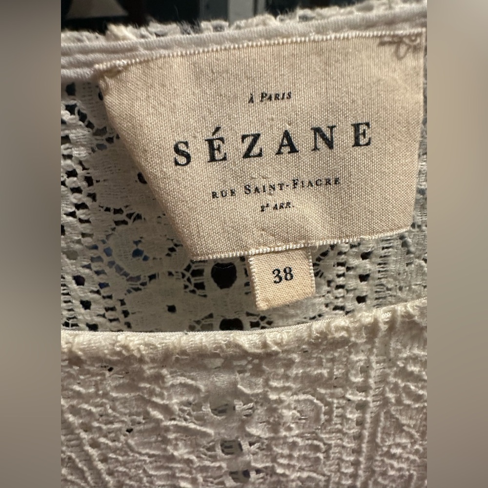 Sezane Cream Lace Top - Picture 6 of 7
